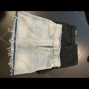 FRAME AND BLANK JEAN SKIRTS